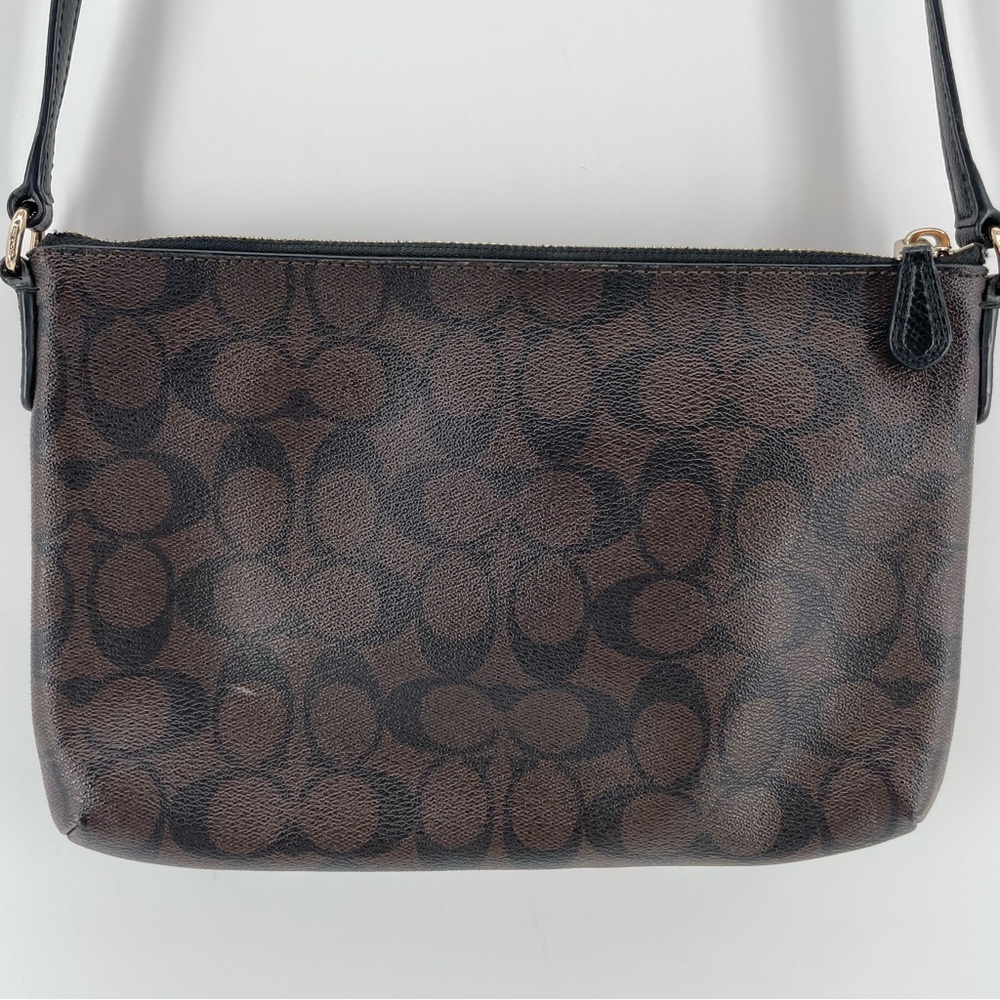 Coach Signature C Coated Canvas East/West Pop Crossbody Brown F52657 - Picture 4 of 8